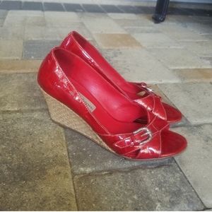 Brighton Wedges Italian Leather RIVA Red